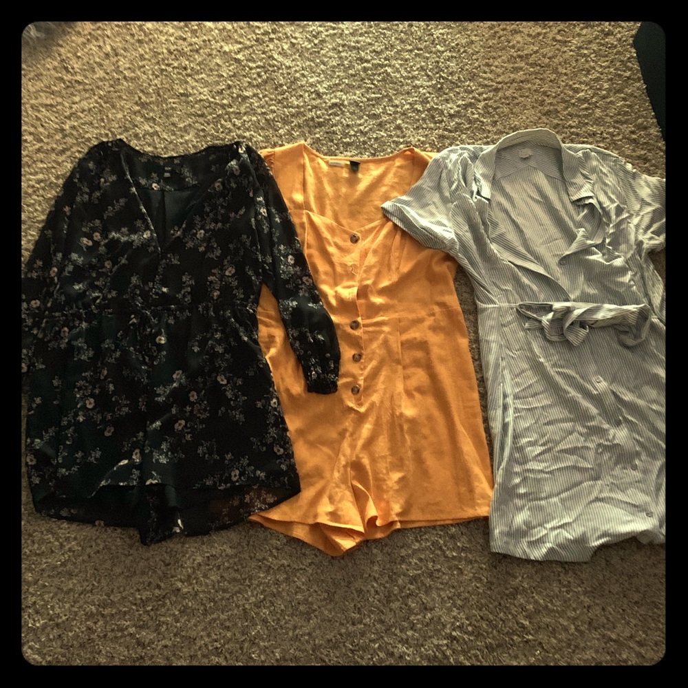 1 Target Dress & one Orange Romper / 1 floral XXL